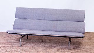 CHARLES EAMES CHROME AND WOOL-UPHOLSTERED COMPACT SOFA