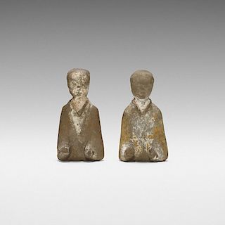 Chinese, Han Dynasty figures, pair