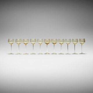 Maxim's de Paris, Rhine wine glasses, set of eleven