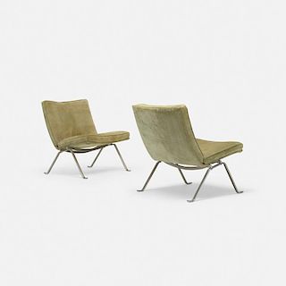 Poul Kjaerholm, PK 22 lounge chairs, pair