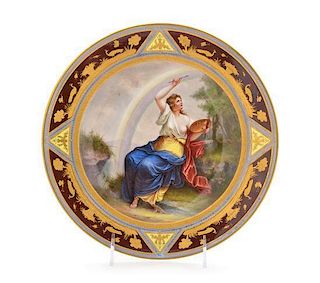 * A Vienna Porcelain Cabinet Plate Diameter 9 1/2 inches.