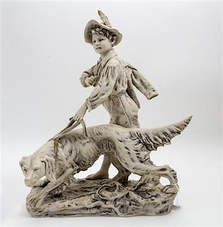 * A Royal Dux Ceramic Figural Group Width 17 inches.