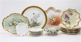* A Collection of Continental Porcelain Articles Width of widest 14 1/2 inches.