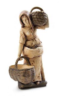 * An Amphora Pottery Figure Height 17 1/2 inches.