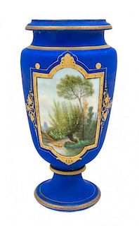 * A French Porcelain Vase Height 12 7/8 inches.