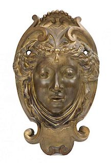 * A French Gilt Bronze Applique Height 14 1/2 inches.