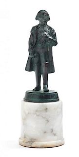 * A Patinated Bronze Figure of Napoleon Height 7 3/8 inches overall.