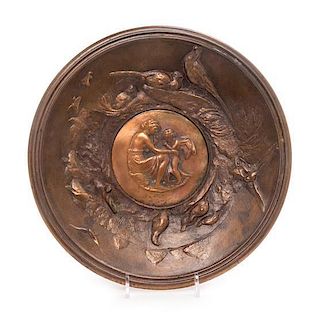 * A Continental Bronze Charger Diameter 10 1/8 inches.