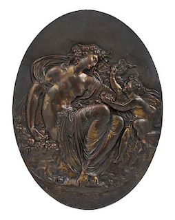 * A Continental Bronze Plaque Height 15 7/8 x width 12 inches.
