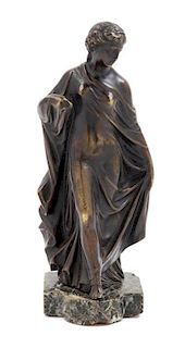 * A Continental Bronze Figure Height 8 3/8 inches.