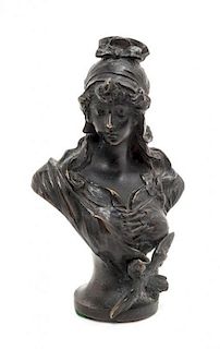 * A Continental Bronze Bust Height 5 1/8 inches.
