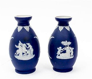 Two Wedgwood Vases Height 5 inches.
