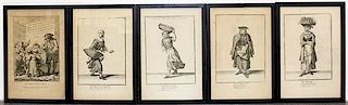 A Group of 10 English Engravings Framed: 13 1/4 x 8 3/4 inches.