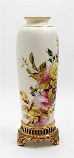 * A Royal Worcester Porcelain Vase Height 14 3/4 inches.