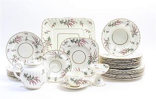 * A Royal Worcester Porcelain Dinnerware Service Diameter of dinner plates 10 1/2 inches.