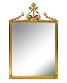 An Adam Style Giltwood Mirror Height 41 1/2 inches.