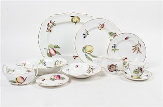 A Royal Worcester Porcelain Dinner Service Diameter of dinner plate 10 1/2 inches.