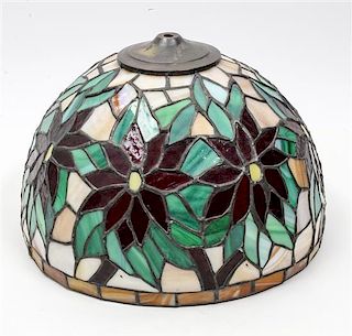 An American Leaded Glass Shade Diameter 13 inches.