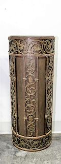 An Arts and Crafts Bronze Umbrella Stand Height 28 inches.