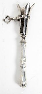 An American Silver Bone Holder, Whiting Mfg. Co., North Attleboro, MA, in the Duke of York pattern.
