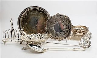 * A Collection of Silver-Plate Articles, various makers, comprising a reticulated basket, tray, salver, trivet, bonbon dish, 
