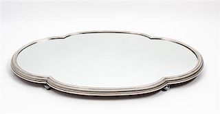 * A Silver-Plate Table Plateau Width 25 3/4 inches.