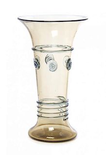 A Steuben Glass Vase, Height 8 inches.