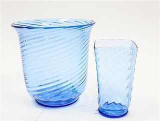 * Two Steuben Glass Vases Height of taller 6 3/4 inches.