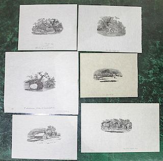 A Group of Later Thomas Bewick Wood Engravings various sizes