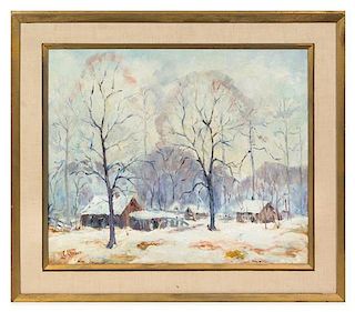 Ernest Lawson, (American/Canadian, 1873-1939), Winter Landscape