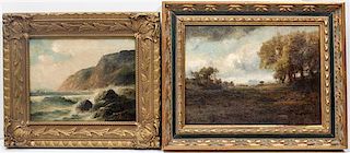 * Artist Unknown, (19th century), Shoreline and Forest Scene (two works)