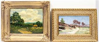 * Artist Unknown, (19th century), Pastoral Landscapes (two works)