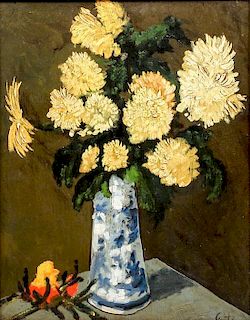 * Artist Unknown, (20th century), Still Life with Chrysanthemums
