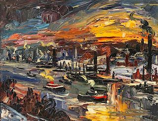 * Emeric (Emeric Vagh-Weinmann), (Hungarian, 1919-2012), Hudson River Scene