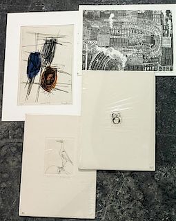 A Group of 20th Century Prints by Various Artists various sizes