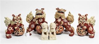 * A Group of Four Kutani Porcelain Figures Height of tallest 9 1/2 inches.