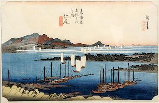 Hiroshige, (Japanese), Ejiri, the 53 States of Tokaido by Hoeido