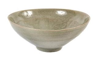 * A Korean Celadon Porcelain Bowl