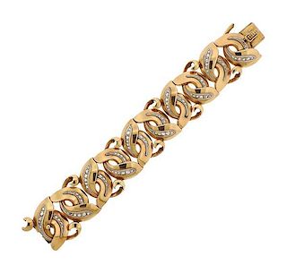 18k Gold Rose Cut Diamond Bracelet