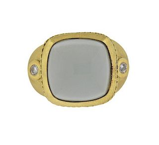 Seidengang 18K Gold Athena Aquamarine Diamond Ring