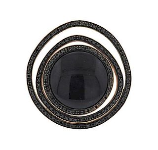 Pesavento 18k Gold Onyx Black Diamond Ring