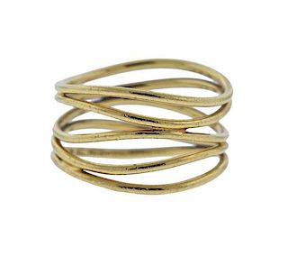 Tiffany &amp; Co. Peretti 18K Gold Wave Band Ring