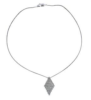 Damiani 18K Gold Diamond Rhombus Pendant Necklace