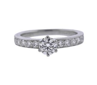 Tiffany &amp; Co 0.41ct Diamond Platinum Engagement Ring