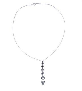 Tiffany &amp; Co Platinum Diamond Leaf Pendant Necklace