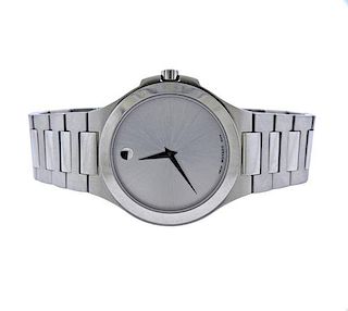 Movado Classic Silver Stainless Steel Watch