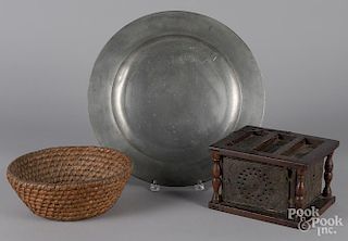 Pewter charger, 18th/19th c.