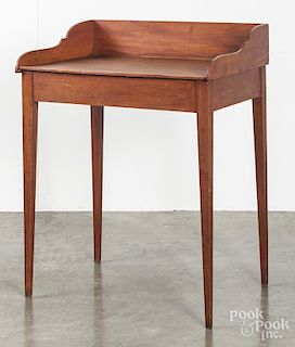 New England red stained wash stand, 19th c.
