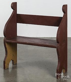 Painted bucket bench, 20th c.