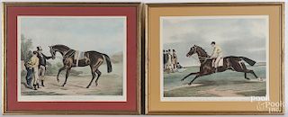 Two color horse racing lithographs, after Turner